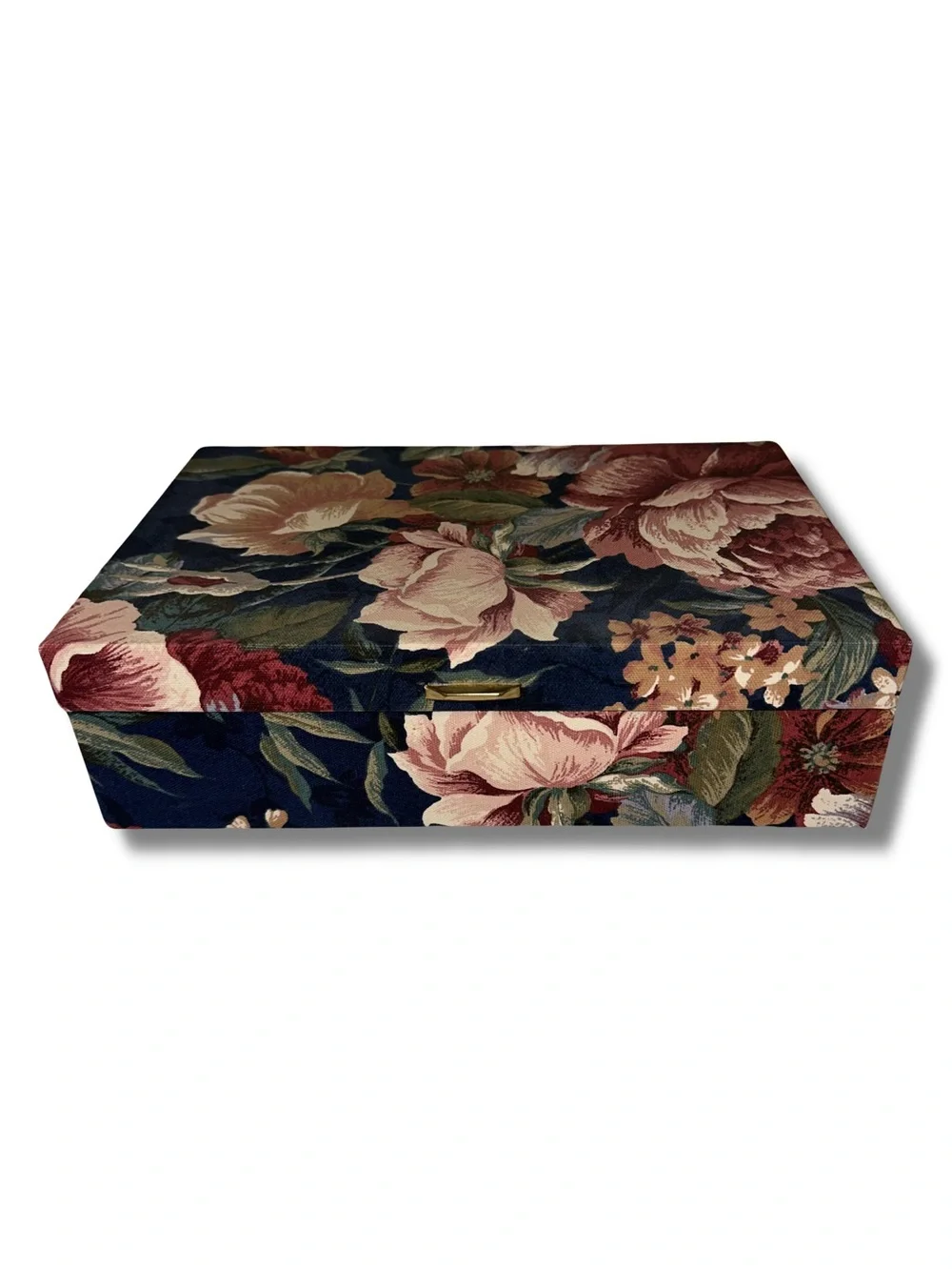 Vtg Floral Jewelry Box